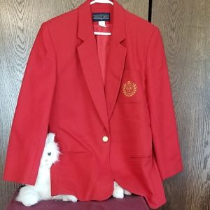 Herman Geist red wool blazer
